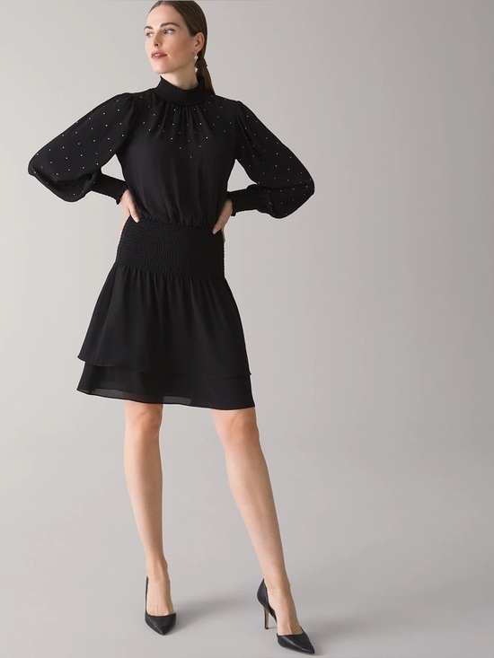 White House Black Market Dresses & Skirts - White House Black Market Black Long Sleeve Dress Sz Small